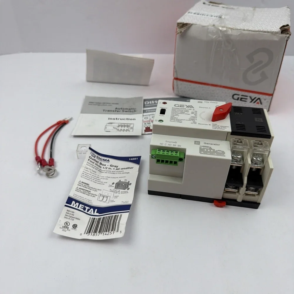 63Amp AC110V Automatic/Manual Transfer Switch 3P 50/60Hz, 3POLE 63A Mini ATS ...
